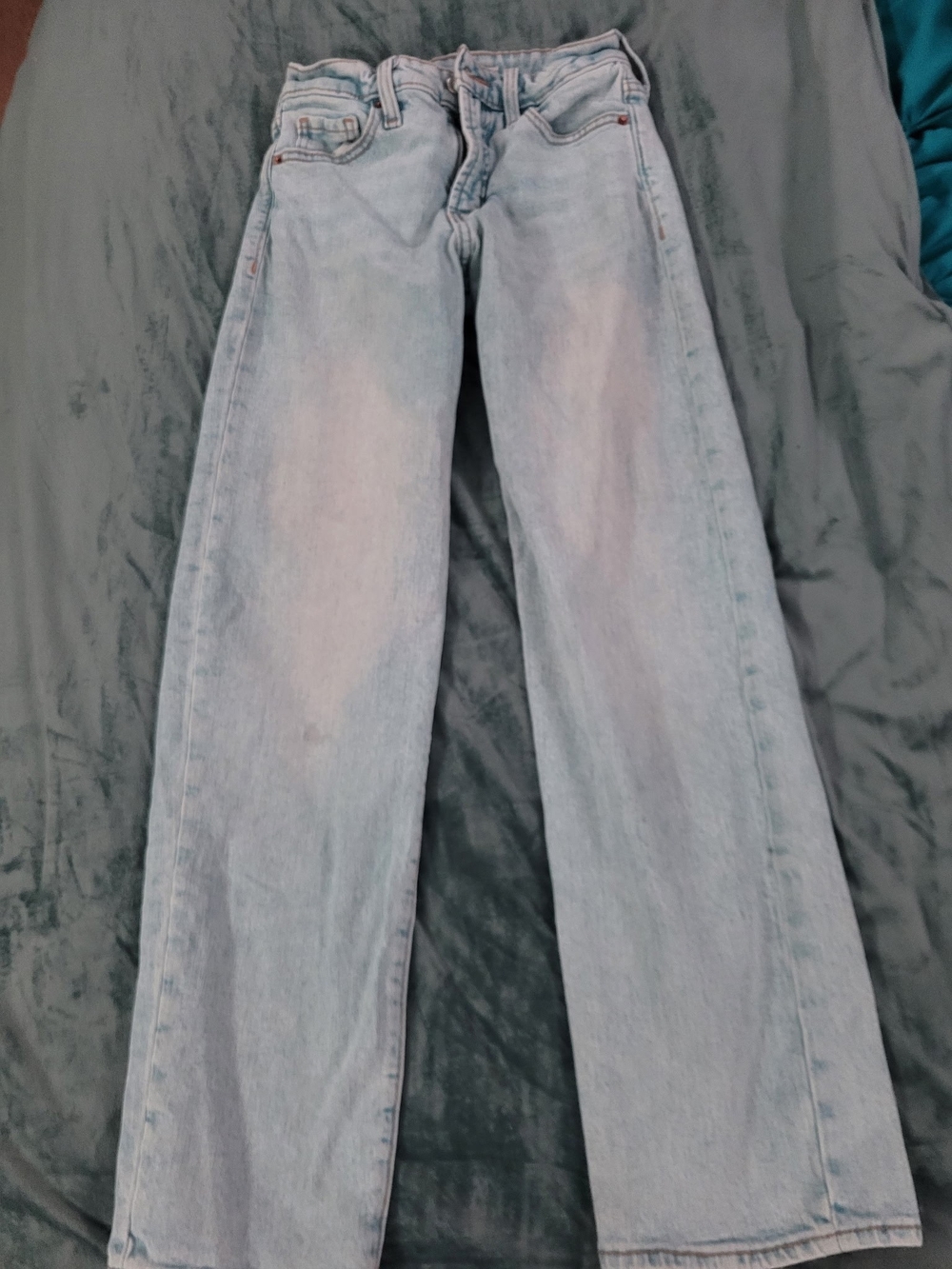 Old Navy Pale Blue Flared Wide-Leg Jeans